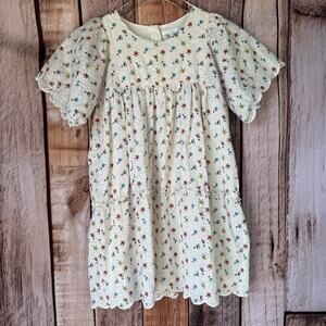 Chloé Girls Dress Floral Eyelet Cotton Cottagecore Spring Easter Luxury Size 10